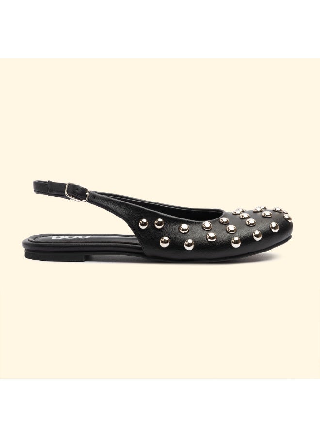 BOU NINA STUD SLINGBACKS - Nina Noir - Image 3